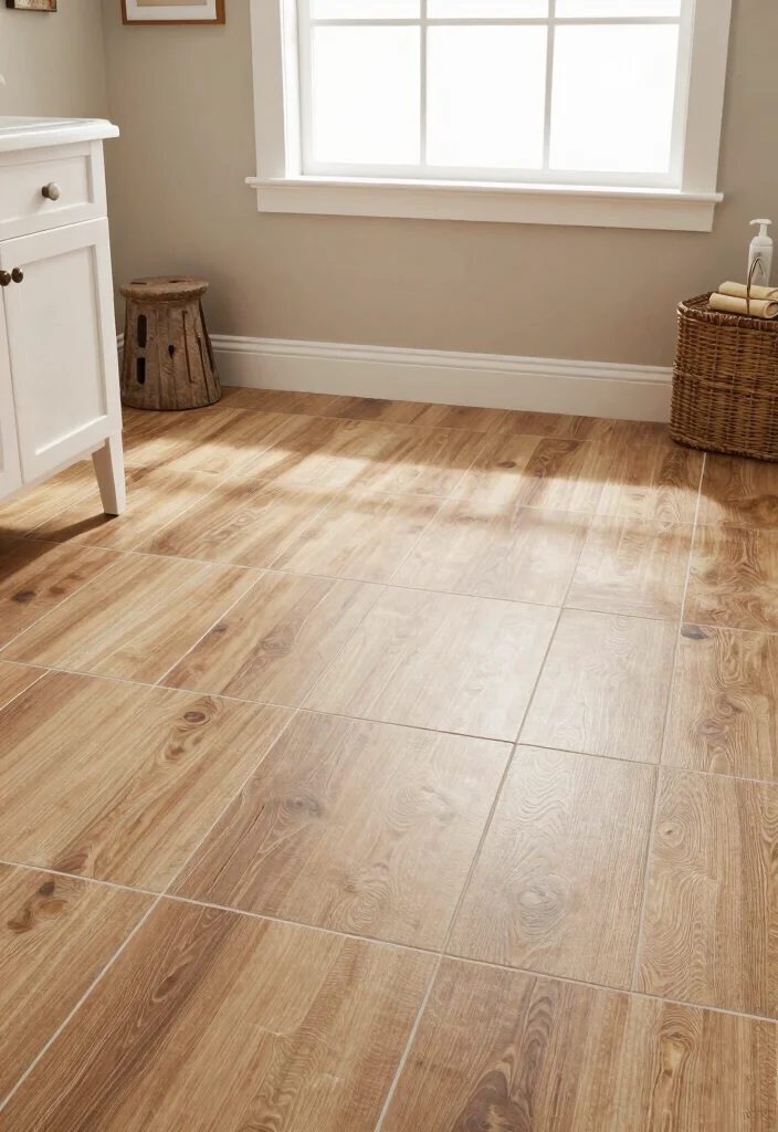 18 Bathroom Tile Inspiration Ideas You Will Want To Save - 13. Textured Wood-Look Tiles 1