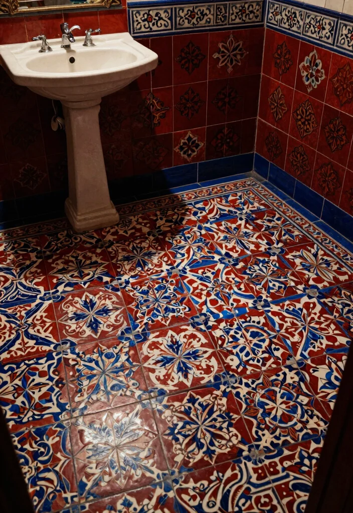 18 Bathroom Tile Inspiration Ideas You Will Want To Save - 4. Bold Victorian Patterns 1