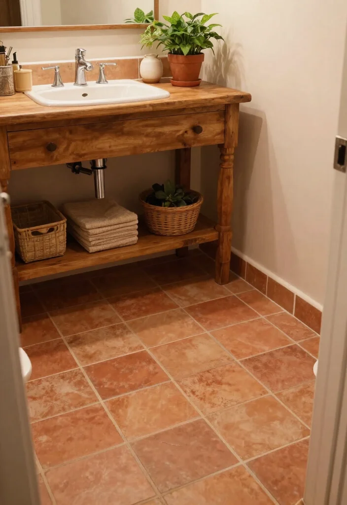 18 Bathroom Tile Inspiration Ideas You Will Want To Save - 5. Timeless Terracotta 1