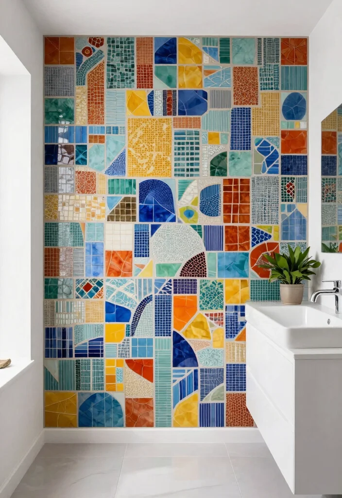 18 Best Tile Ideas For Bathroom Floors And Walls - 10. Unique Mosaic Designs 1
