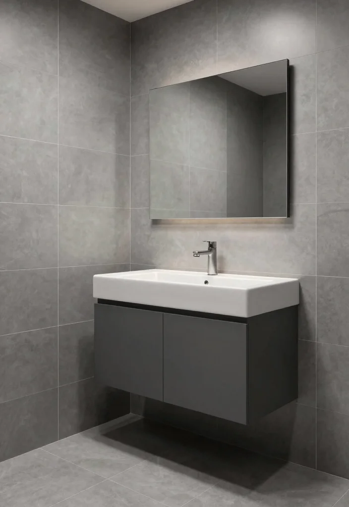 18 Best Tile Ideas For Bathroom Floors And Walls - 6. Monochrome Magic 1