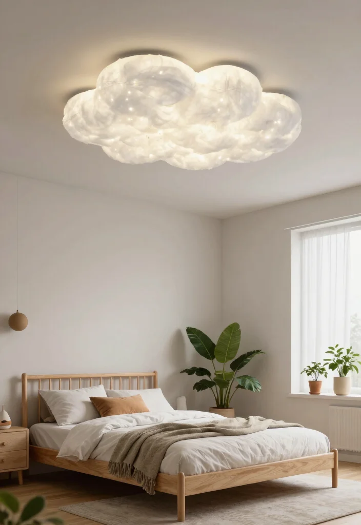 10 Cloud LED Ceiling Ideas That Actually Dim for Bedtime - 6. Eco-Friendly Cloud Lighting 1