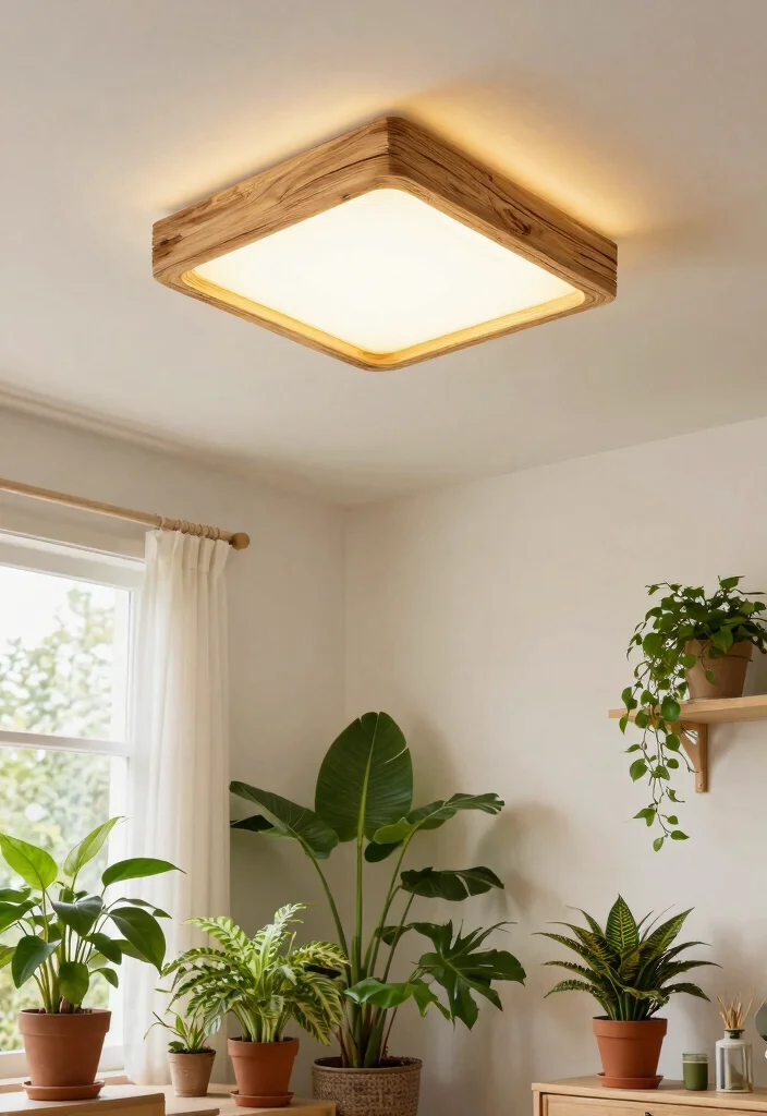 12 Ceiling Light Ideas for Small Rooms That Make the Space Feel Bigger - 11. Eco-Friendly Ceiling Lighting 1