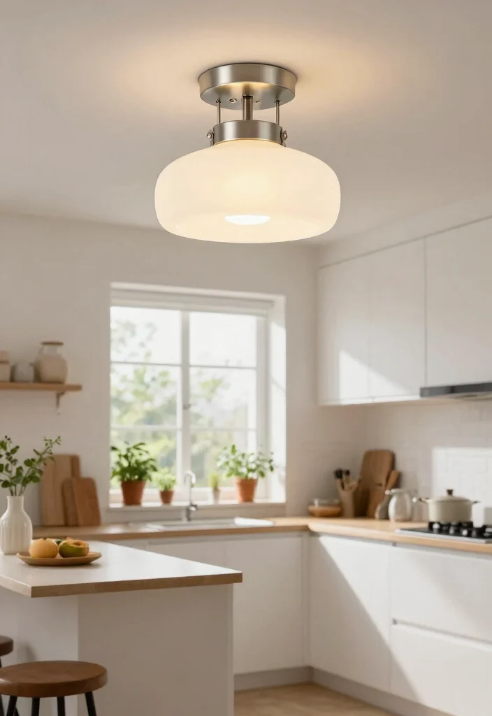 12 Ceiling Light Ideas for Small Rooms That Make the Space Feel Bigger - 2. Chic Flush-Mount Fixtures 1