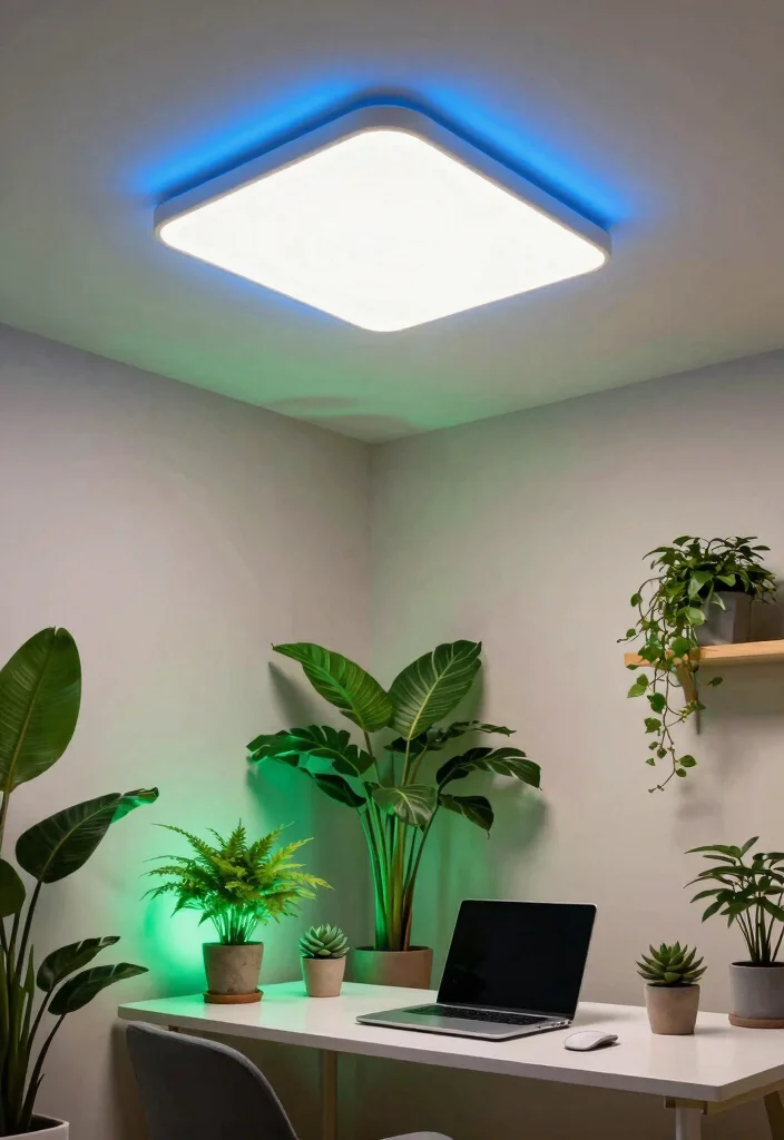 12 Ceiling Light Ideas for Small Rooms That Make the Space Feel Bigger - 3. Smart LED Ceiling Lights 1