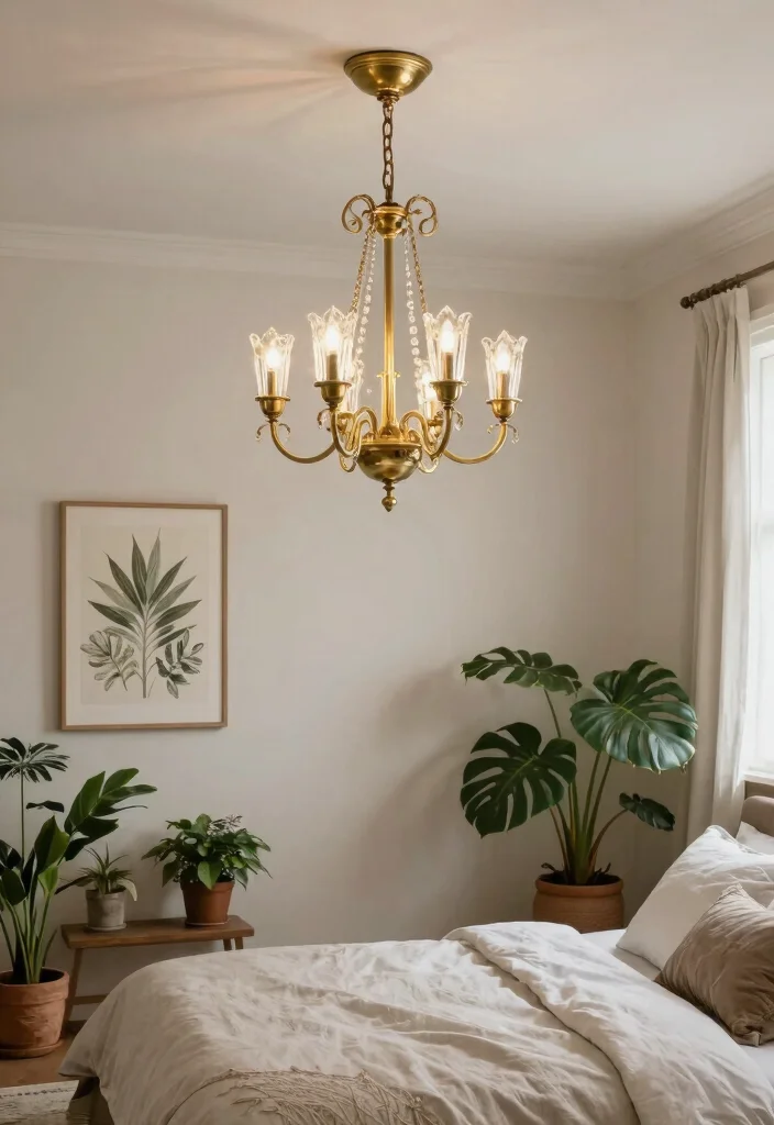 12 Ceiling Light Ideas for Small Rooms That Make the Space Feel Bigger - 4. Vintage-Inspired Chandeliers 1
