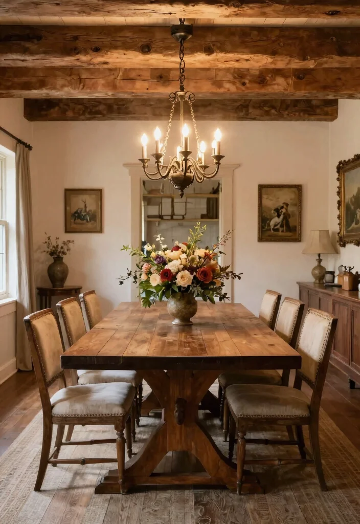 12 Farmhouse Dining Table Ideas That Seat More Than Four - 2. Long Farmhouse Table with Cross Legs 1