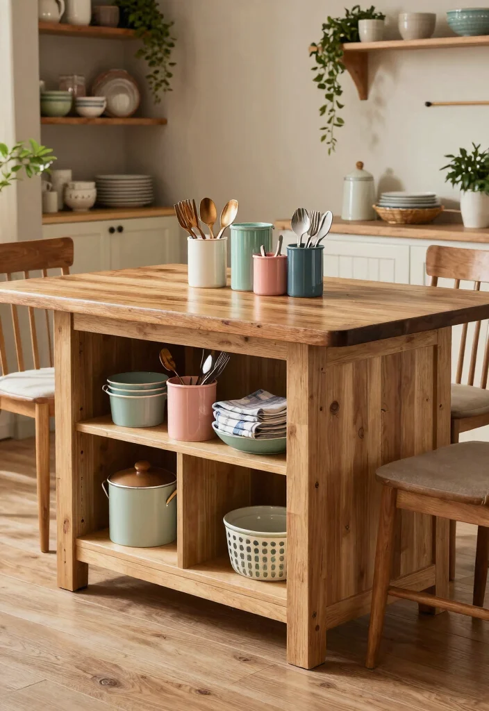 12 Farmhouse Dining Table Ideas That Seat More Than Four - 6. Farmhouse Dining Table with Built-in Storage 1
