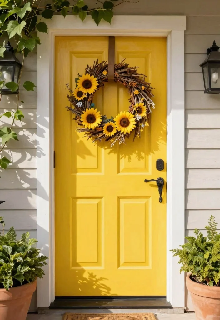 12 Farmhouse Interior Doors on a Budget That Look Custom-Made - 12. Colorful Entry Door 1