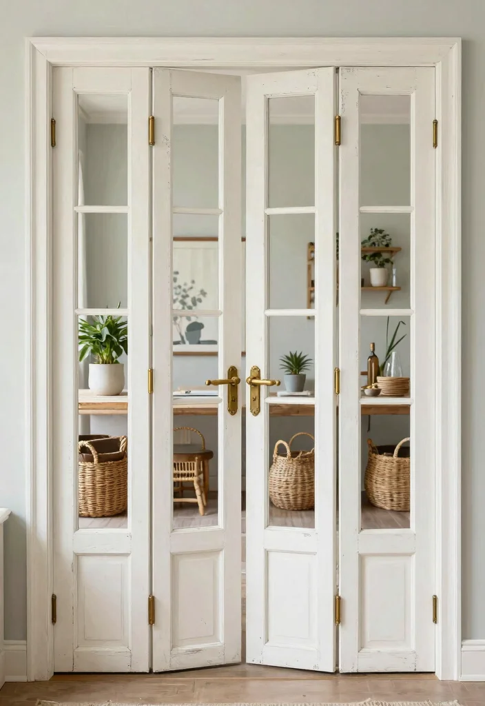 12 Farmhouse Interior Doors on a Budget That Look Custom-Made - 6. Vintage Bi-Fold Doors 1
