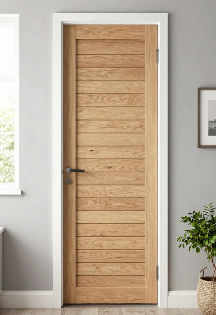 12 Farmhouse Interior Doors on a Budget That Look Custom-Made - 7. Wood Slat Door 1