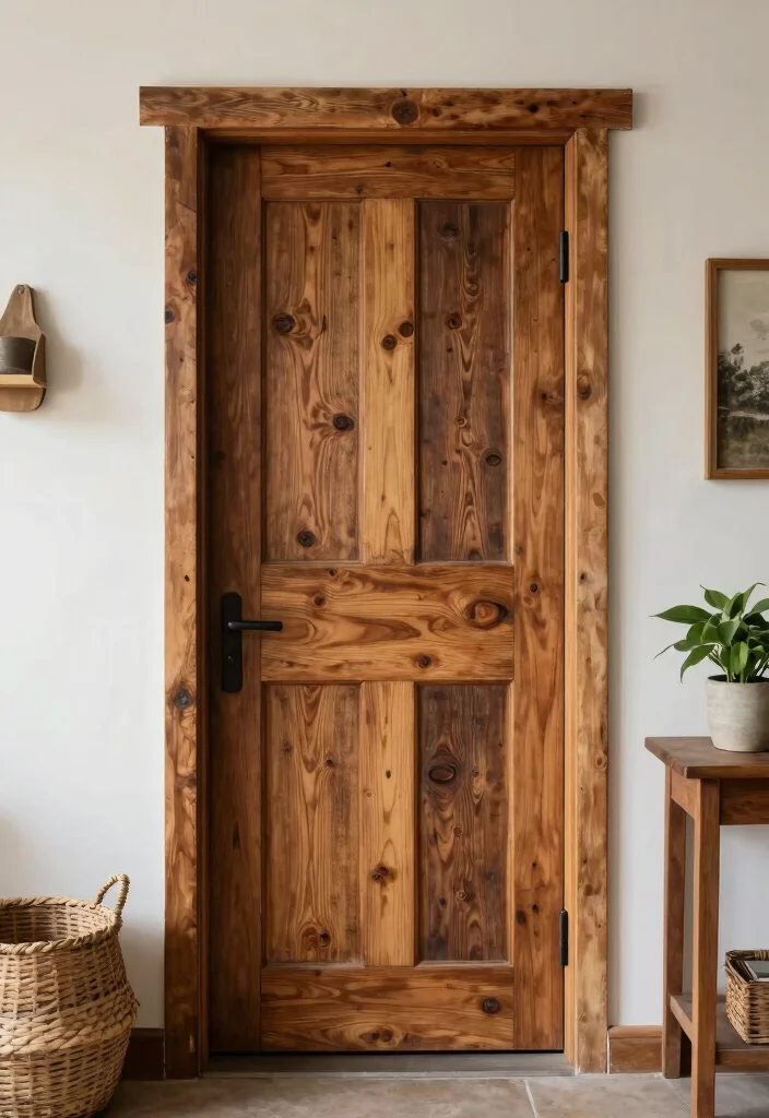 12 Farmhouse Interior Doors on a Budget That Look Custom-Made - 9. Reclaimed Wood Door 1