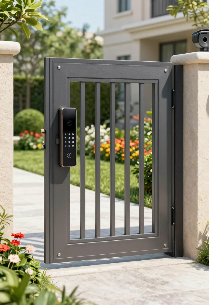 12 Fence Gate Doors That Don't Sag or Stick Over Time - 12. Smart Security Gates 1