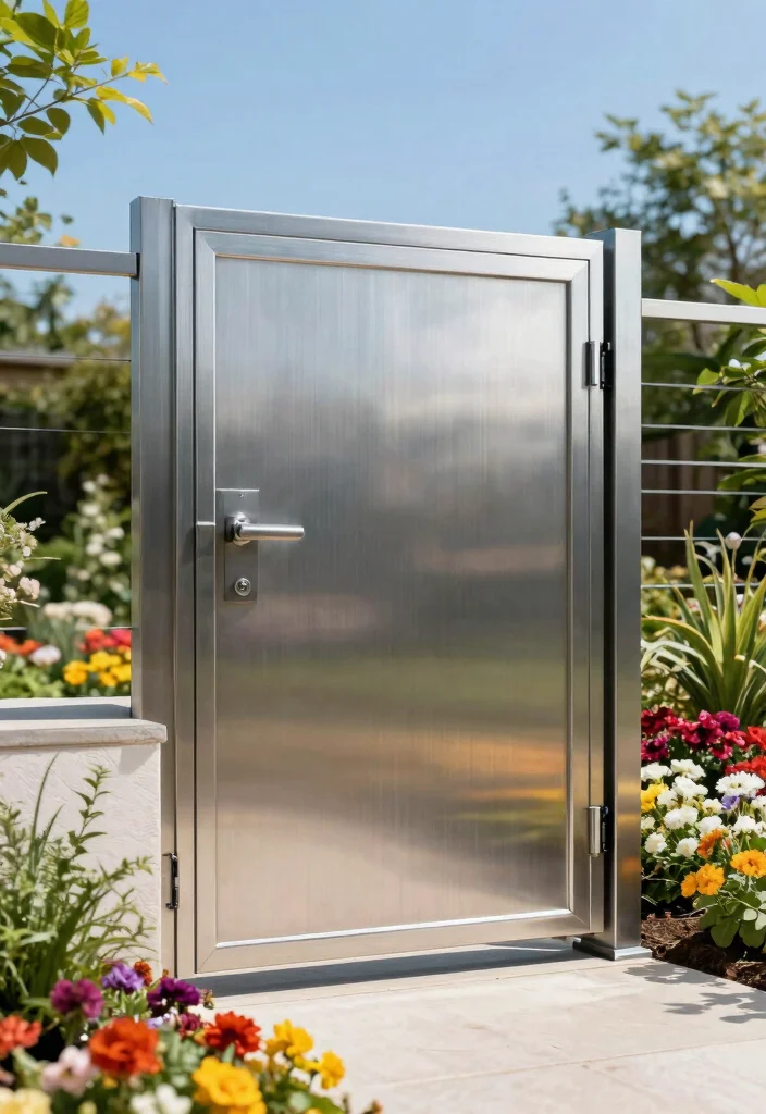 12 Fence Gate Doors That Don't Sag or Stick Over Time - 3. Metal Frame Gates 1