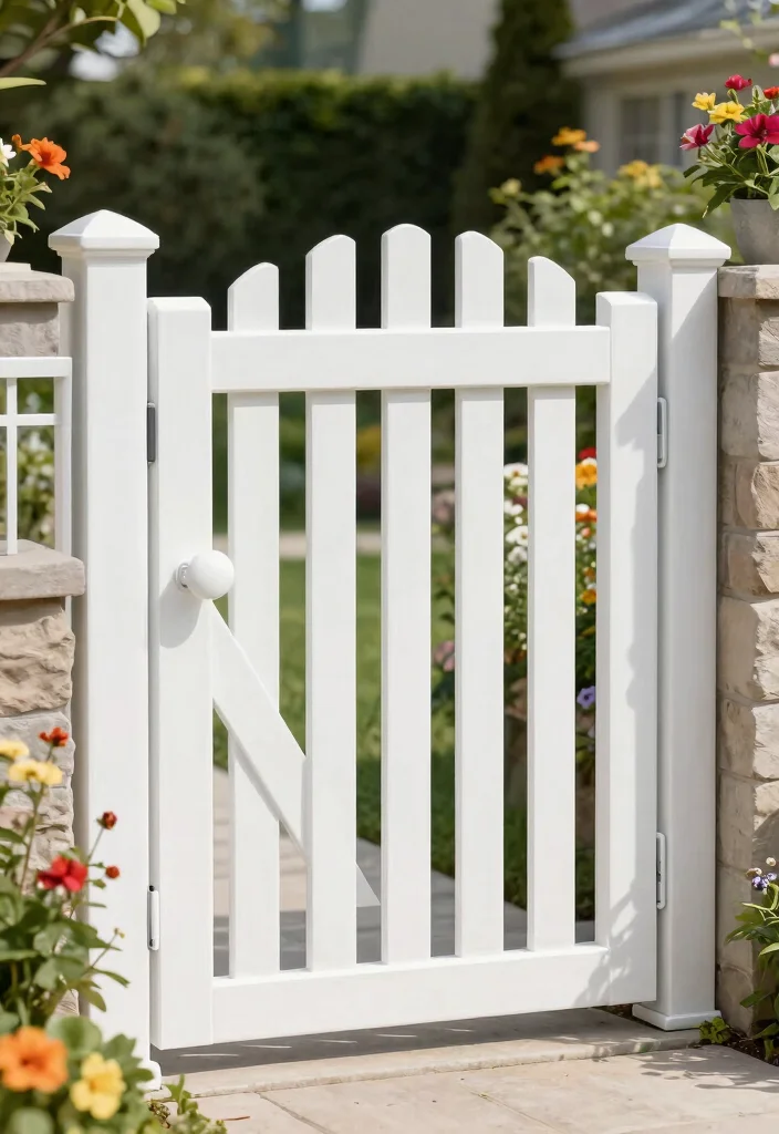 12 Fence Gate Doors That Don't Sag or Stick Over Time - 5. Vinyl Gates 1