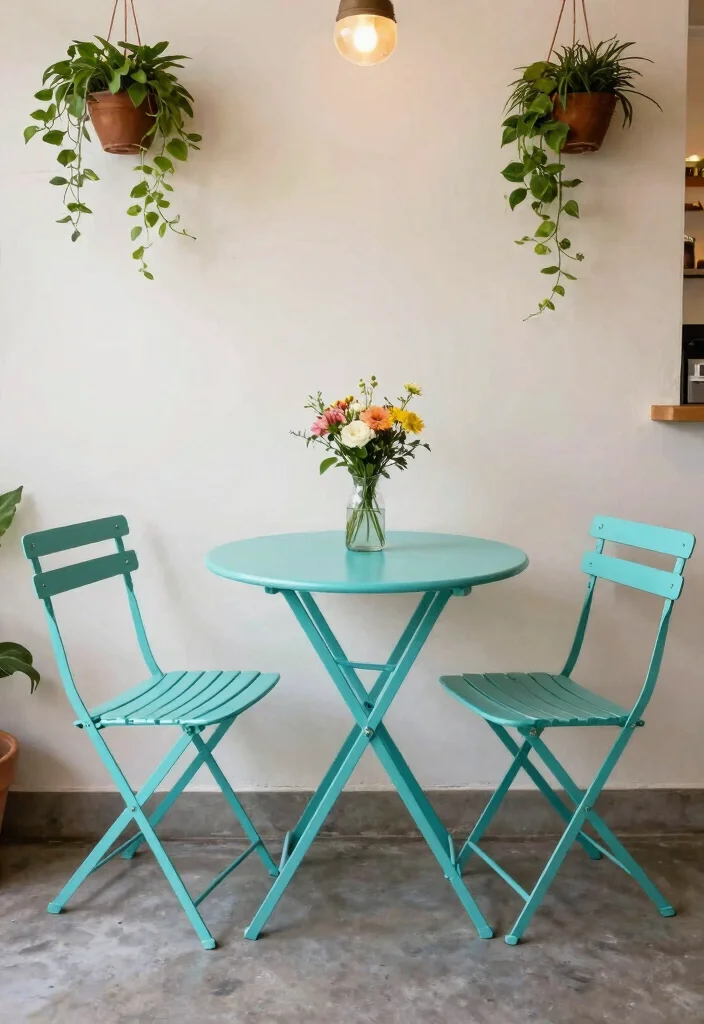 12 Front Porch Seating Ideas for Narrow and Shallow Porches - 1. Compact Bistro Set 1