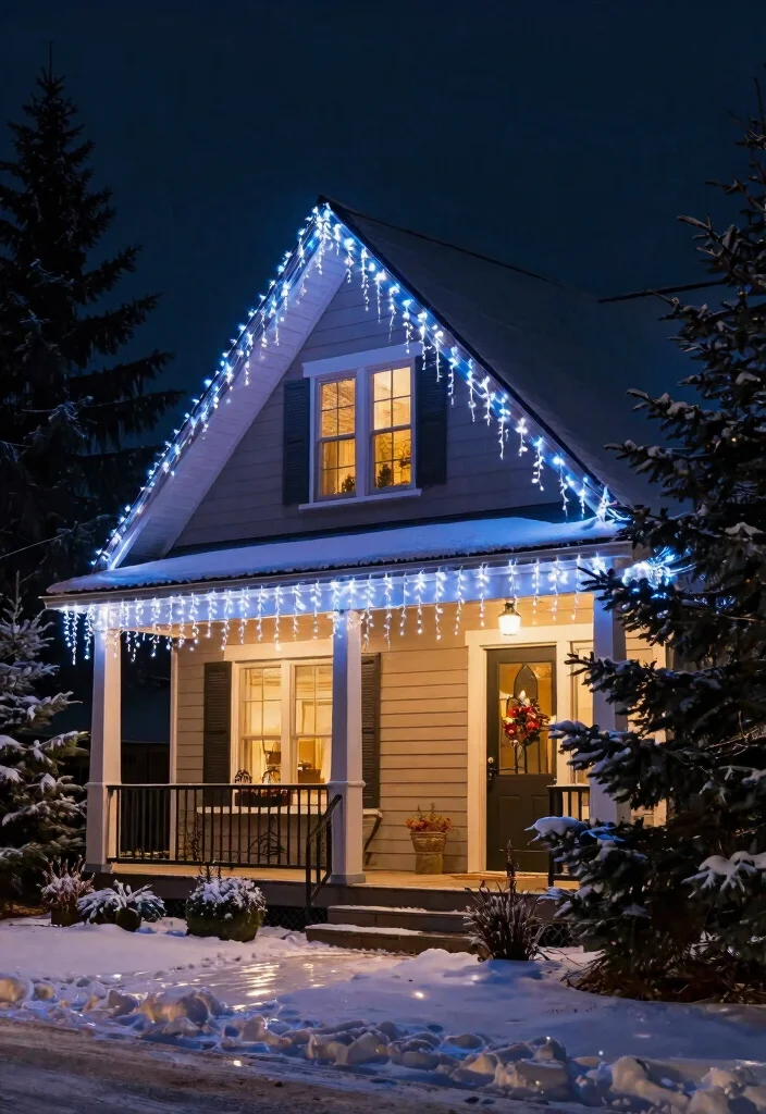 12 Outdoor Christmas Lights Ideas That Stay Lit All Season - 2. Energy-Efficient LED Icicle Lights 1