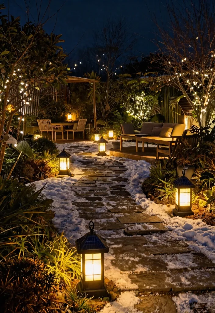 12 Outdoor Christmas Lights Ideas That Stay Lit All Season - 8. Electric Lanterns with Solar Elements 1