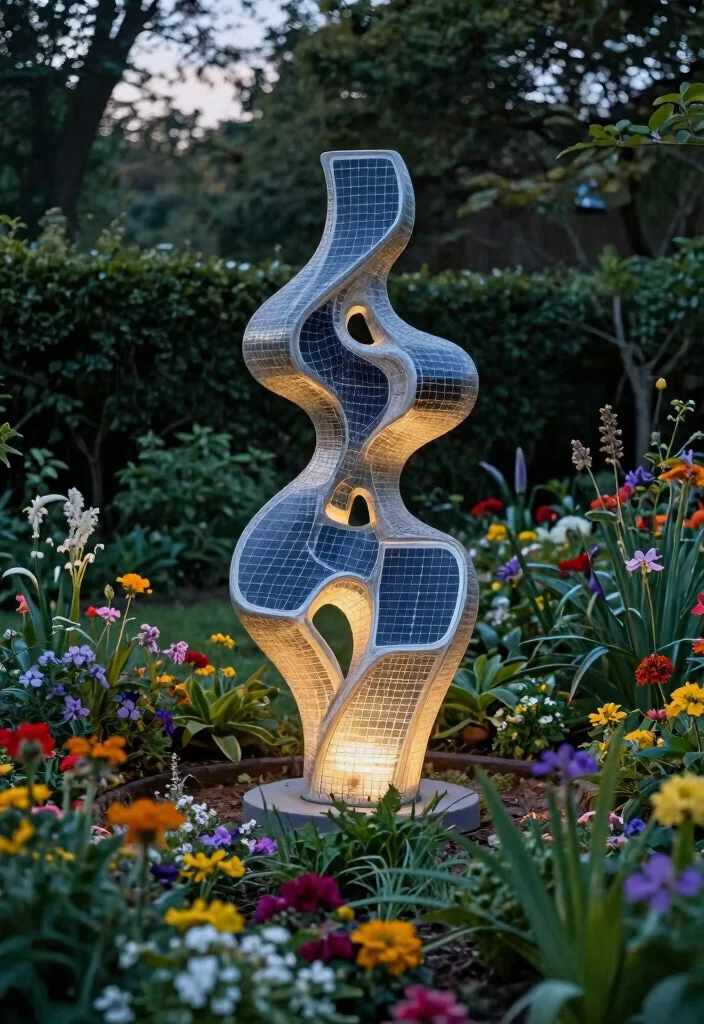 12 Outdoor Wall Lights That Stay Bright Without Running New Wire - 7. Artistic Solar Sculptures 1