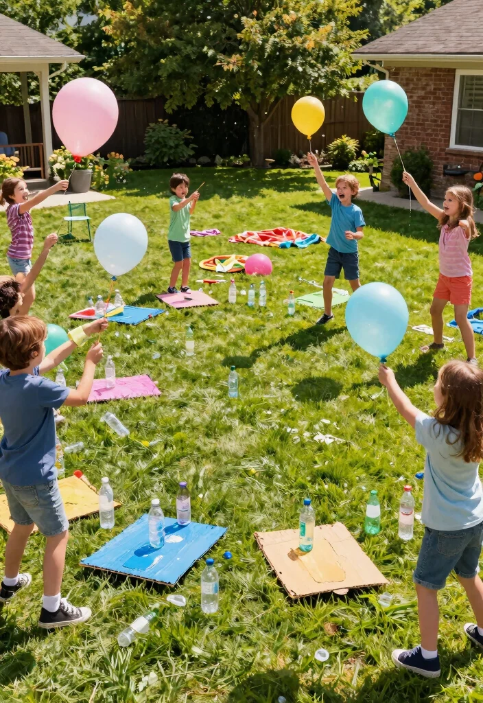 12 Water Games for Kids Outdoor That Don't Waste Too Much Water - 1. Water Balloon Target Toss 1