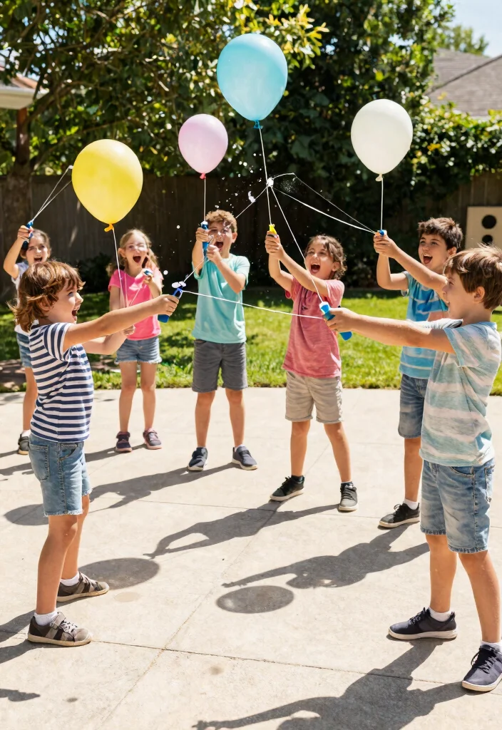 12 Water Games for Kids Outdoor That Don't Waste Too Much Water - 7. Water-Powered Balloon Slingshot 1