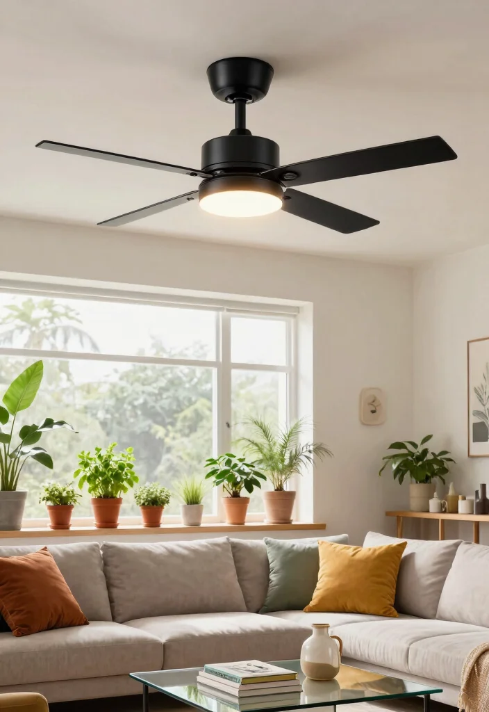14 Black Ceiling Fan Ideas That Don't Show Every Dust Speck - 1. Sleek Modern Designs 1