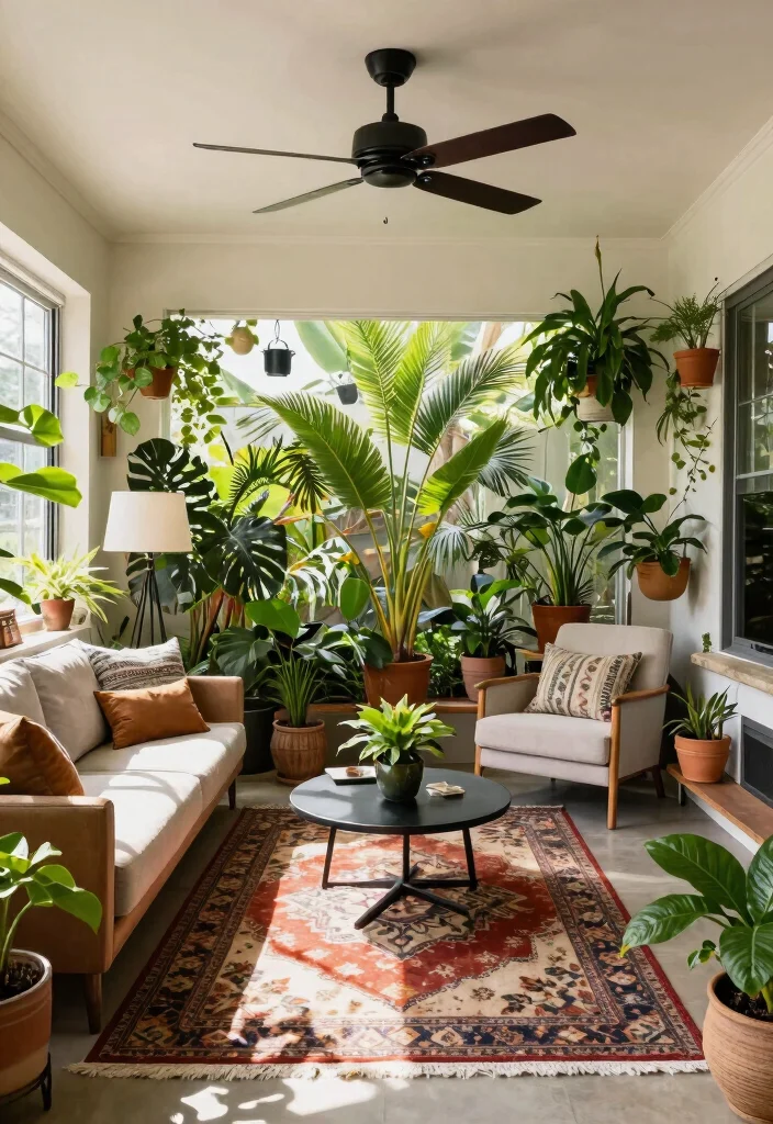 14 Black Ceiling Fan Ideas That Don't Show Every Dust Speck - 13. Blending Styles 1