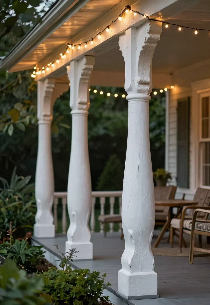 14 Cedar Porch Post Ideas That Add Curb Appeal and Support Structure - 2. Decorative Turned Cedar Posts 1