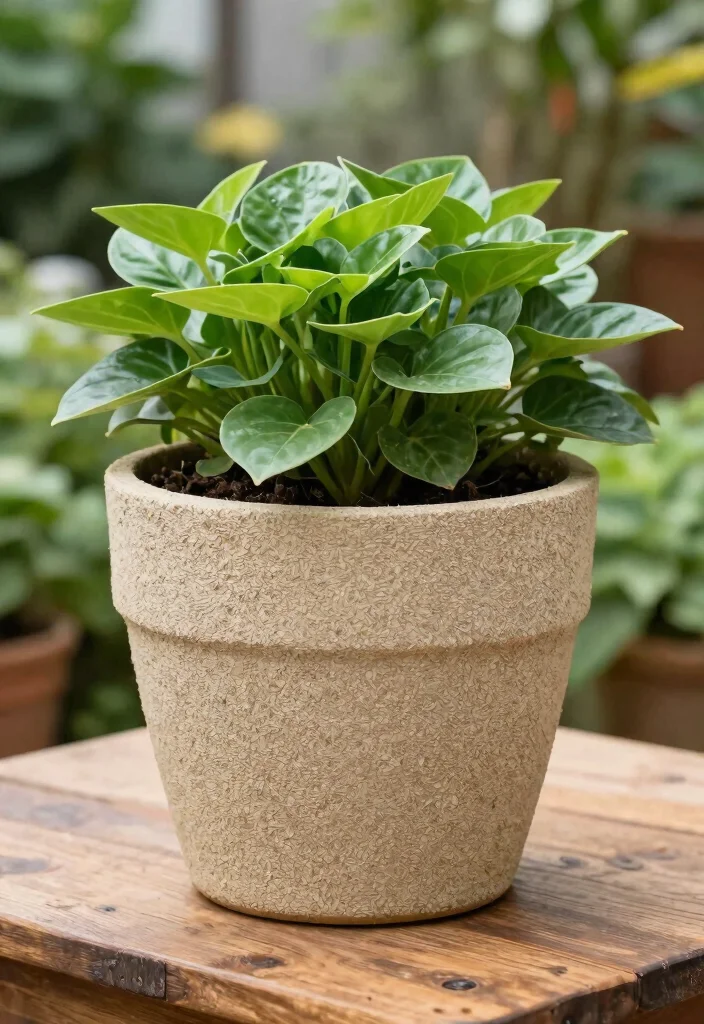 14 Ceramic Flower Pot Concepts That Add Color Without Painting - 11. Sand Texture Finish 1