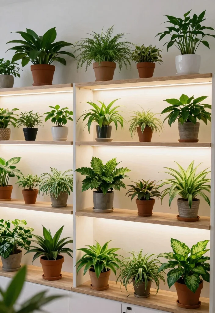 14 False Ceiling Lighting Ideas That Hide Ductwork and Wiring - 9. Simple Strip Lighting for Under Shelves 1