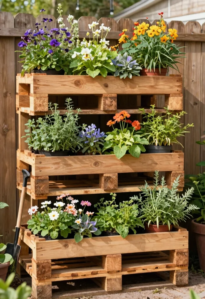 14 Fence Screening Ideas That Block Neighbors Without Full Rebuild - 10. Vertical Garden with Pallet Planters 1