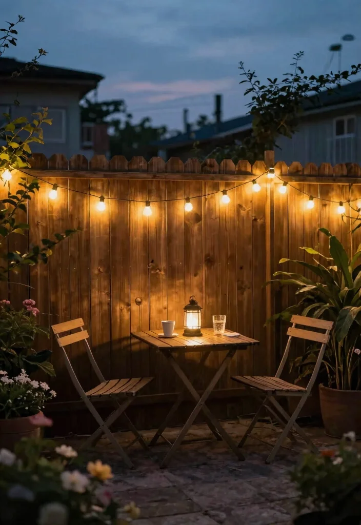 14 Fence Screening Ideas That Block Neighbors Without Full Rebuild - 14. String Lights for a Cozy Ambiance 1