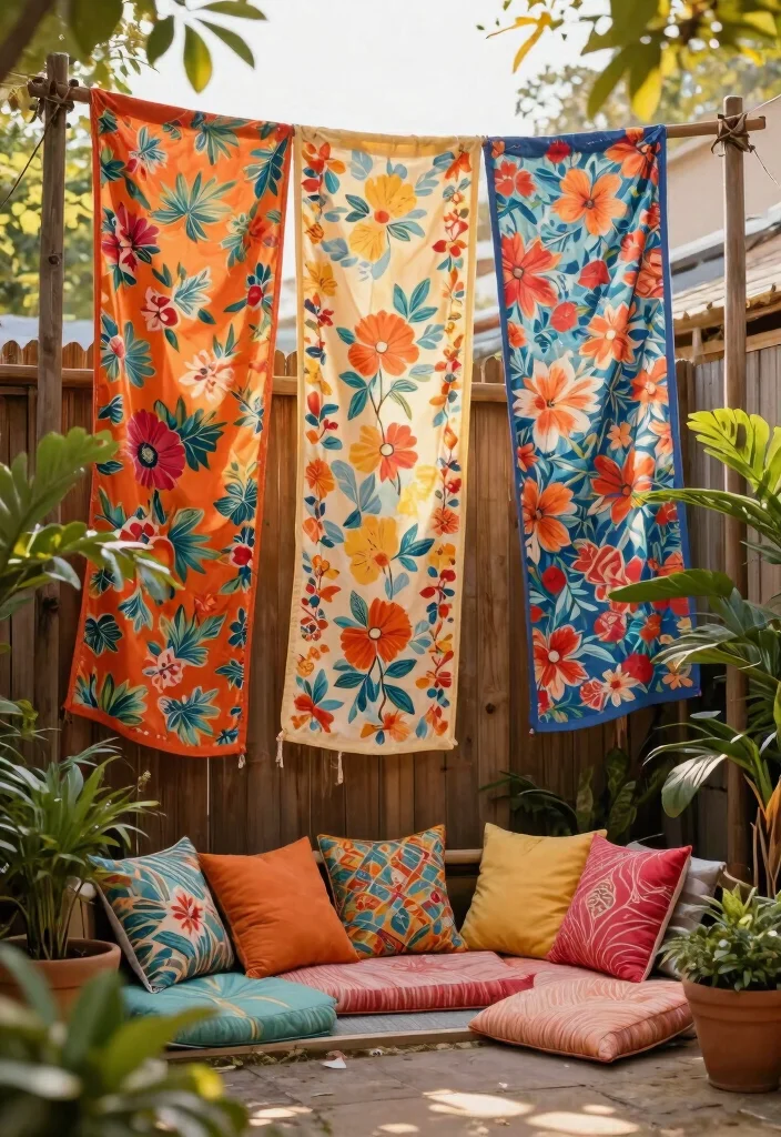 14 Fence Screening Ideas That Block Neighbors Without Full Rebuild - 3. Fabric Panels for Softness and Color 1