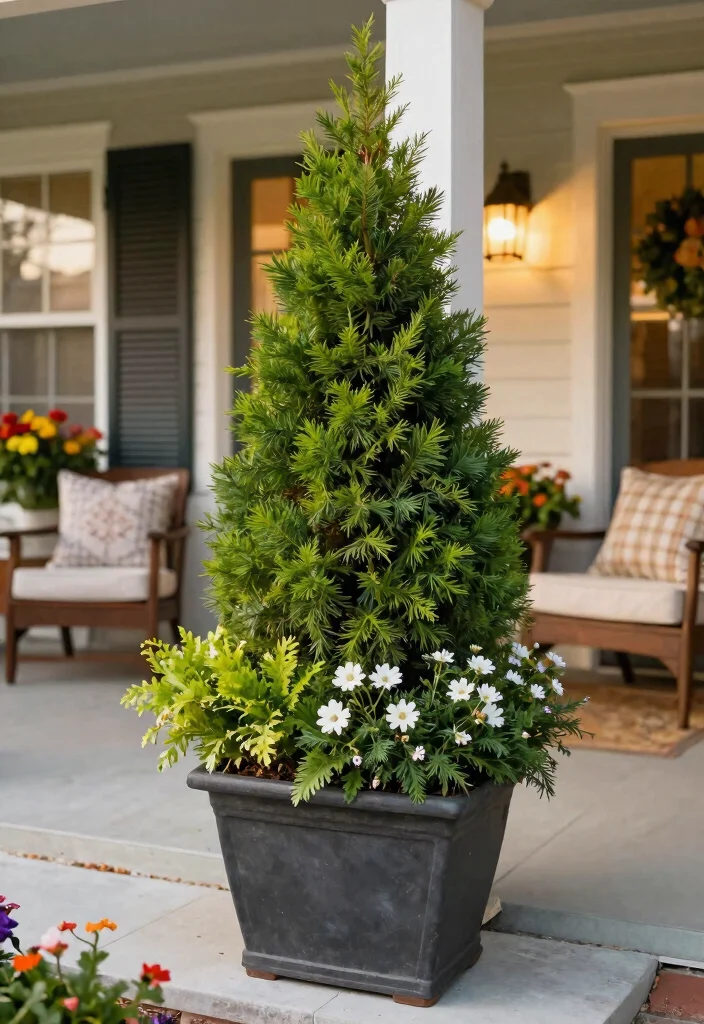 14 Front Porch Topiary Ideas That Stay Green Year-Round 13 14 Front Porch Topiary Ideas That Stay Green Year-Round - 12. Multi-Plant Topiary 1