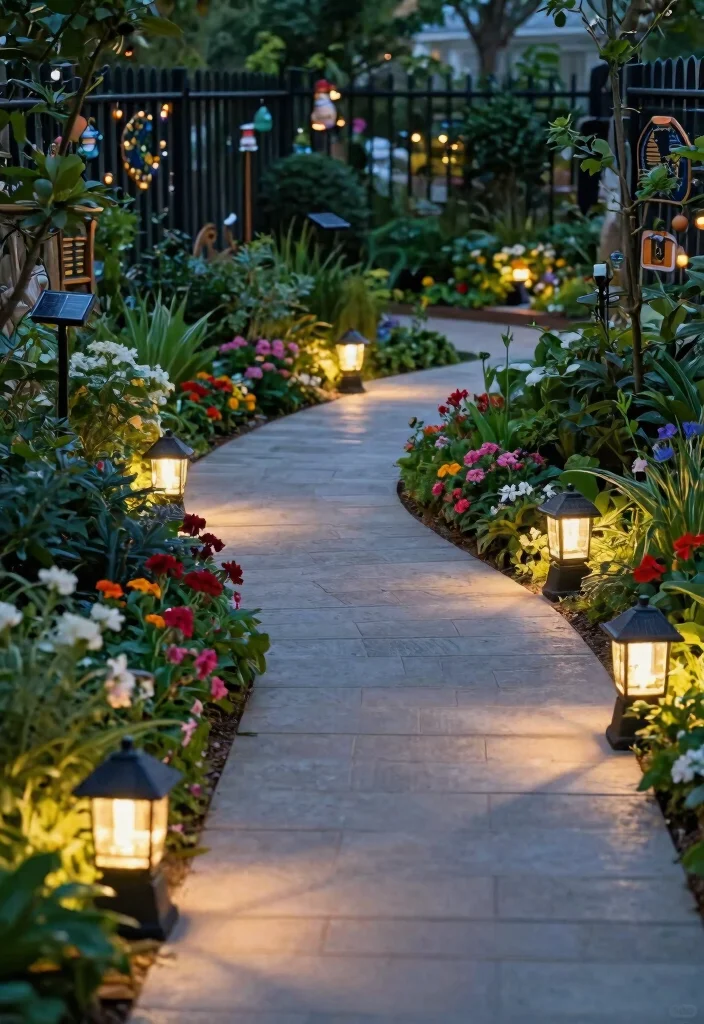14 Lights on Fence Ideas That Stay Bright Without Running Wire - 5. Solar-Powered Path Lights 1