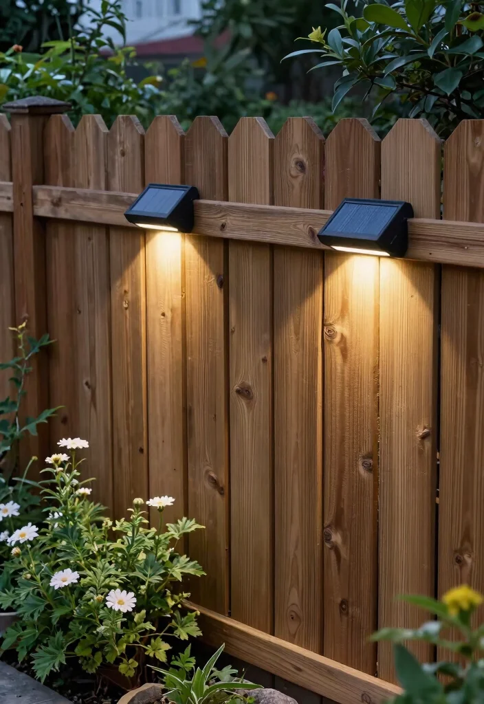 14 Lights on Fence Ideas That Stay Bright Without Running Wire - 6. Solar Wall Lights 1