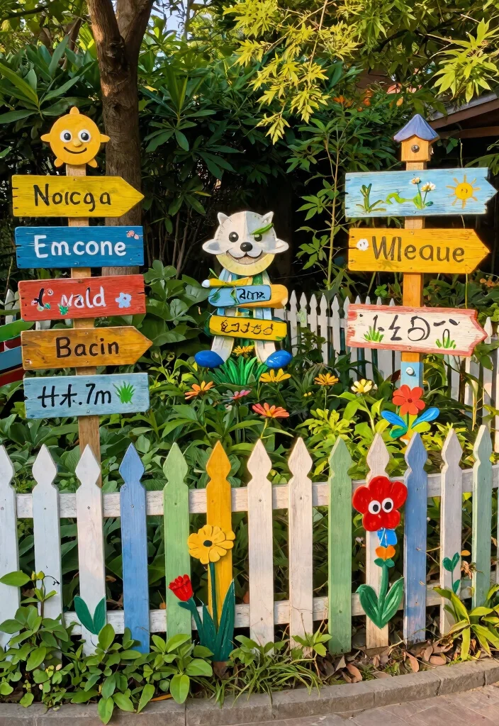 14 Picket Fence Decor Ideas That Add Charm Without Clutter - 4. Picket Fence Garden Art 1