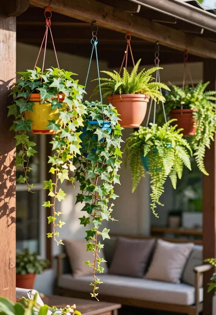 14 Porch Planter Ideas That Survive Heat and Missed Watering - 10. Creative Hanging Planters 1