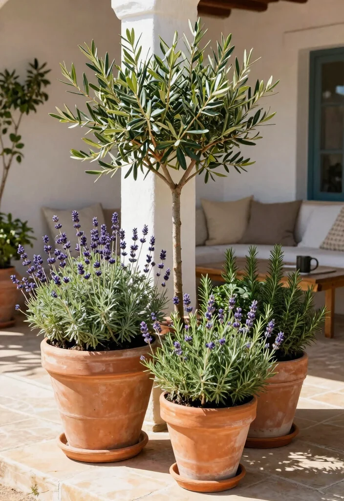 14 Porch Planter Ideas That Survive Heat and Missed Watering - 12. Mediterranean Inspiration 1