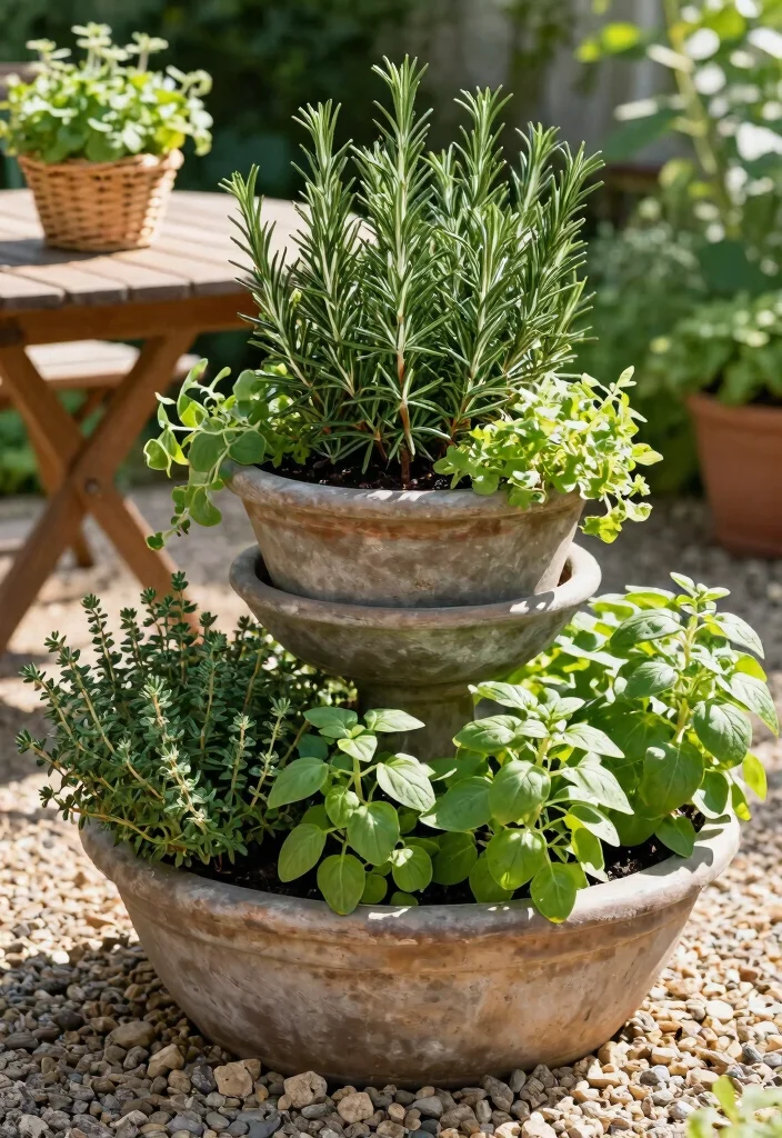 14 Porch Planter Ideas That Survive Heat and Missed Watering - 3. Drought-Resistant Herbs 1