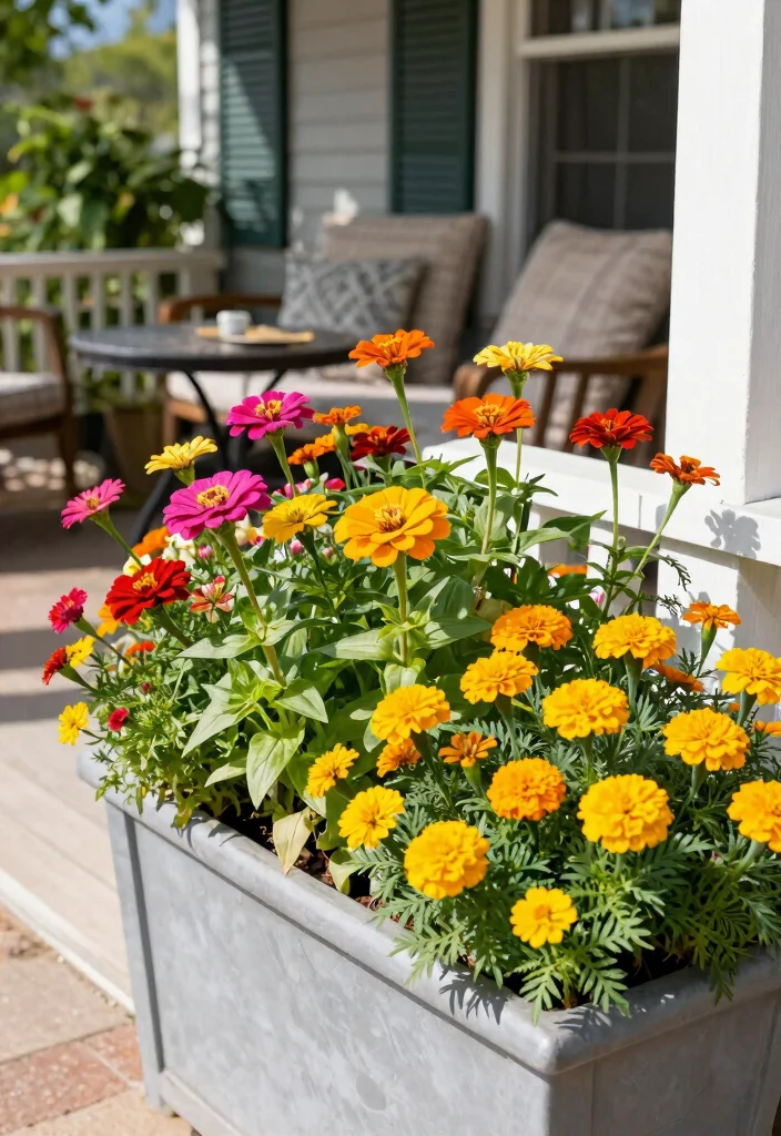 14 Porch Planter Ideas That Survive Heat and Missed Watering - 6. Drought-Tolerant Flowers 1