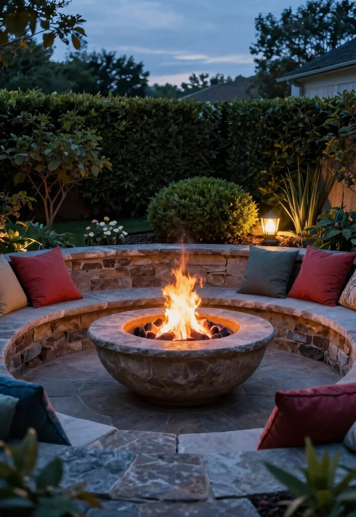 14 Small Backyard Fire Pit Ideas for Tight Spaces and HOA Rules - 2. Stone Fire Bowl 1