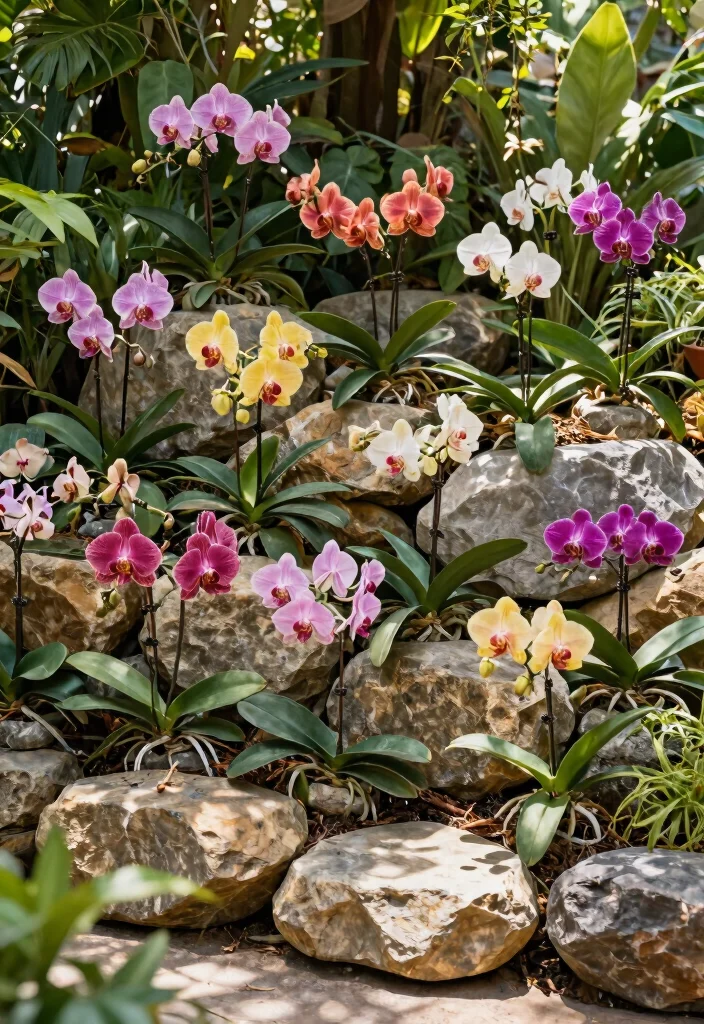 14 Stone Garden Beds That Keep Soil From Washing Out in Rain - 12. Stone Beds for Orchid Growing 1