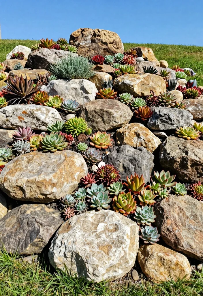 14 Stone Garden Beds That Keep Soil From Washing Out in Rain - 7. Rock Garden Beds 1