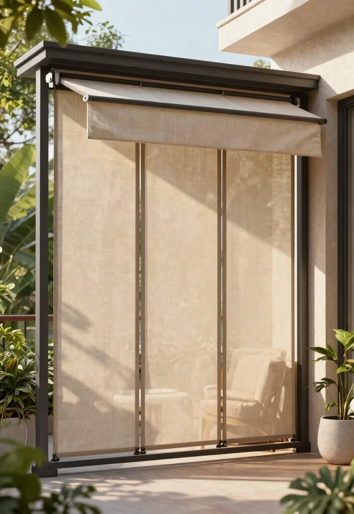 15 Balcony Privacy Screen Ideas for Renters Who Can't Drill - 13. Rolling Screens 1