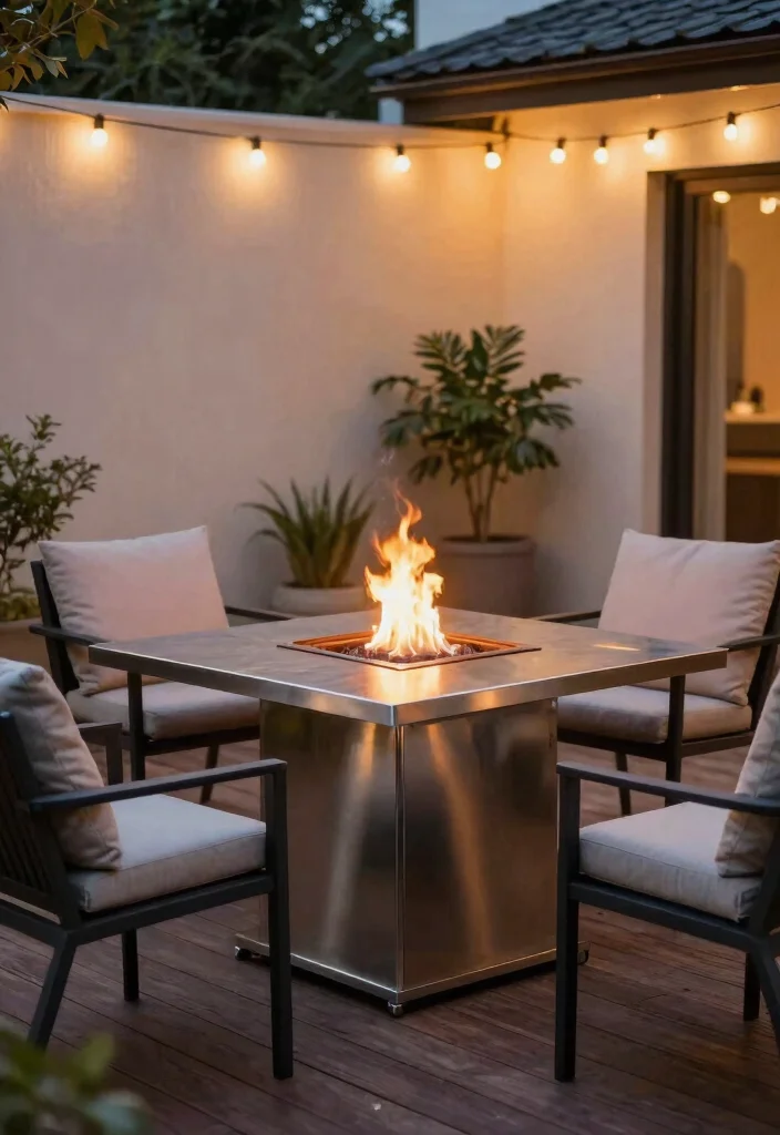15 Deck Fire Pit Ideas That Meet Code Without a Permit - 1. Compact Tabletop Fire Pit 1
