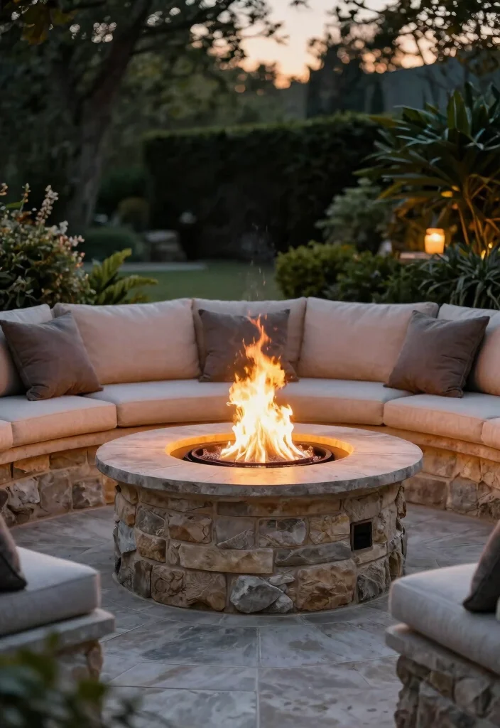 15 Deck Fire Pit Ideas That Meet Code Without a Permit - 13. Elevated Stone Fire Pit 1
