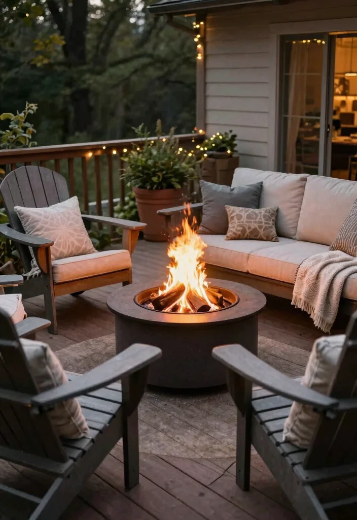 15 Deck Fire Pit Ideas That Meet Code Without a Permit - 3. Fire Pit Seating Area 1