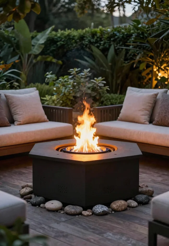 15 Deck Fire Pit Ideas That Meet Code Without a Permit - 8. Elevated Fire Pit for Safety 1