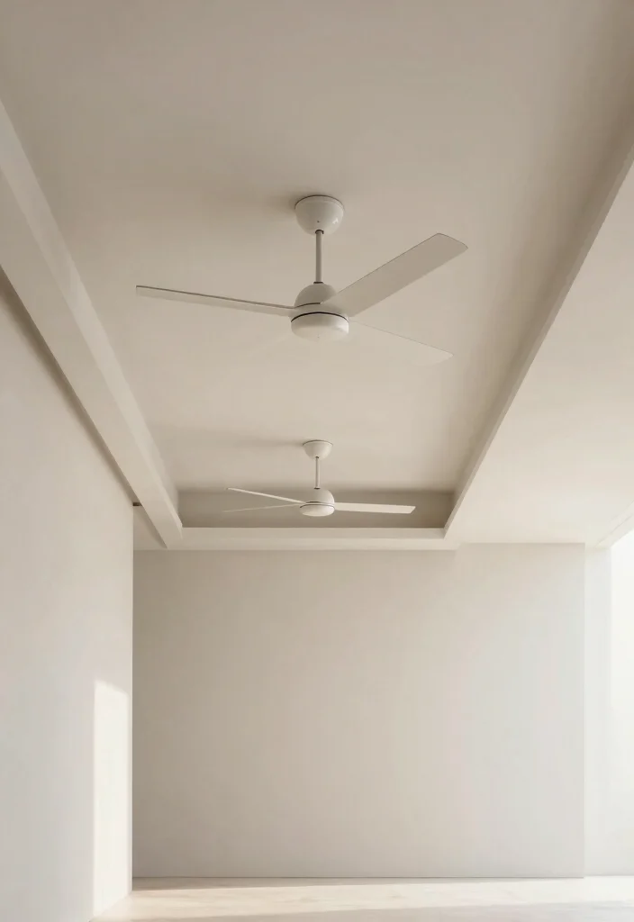 15 False Ceiling Ideas for Halls with Two Fans That Hide Wiring Cheap - 4. Minimalist Tray Ceiling with Concealed Wiring 1